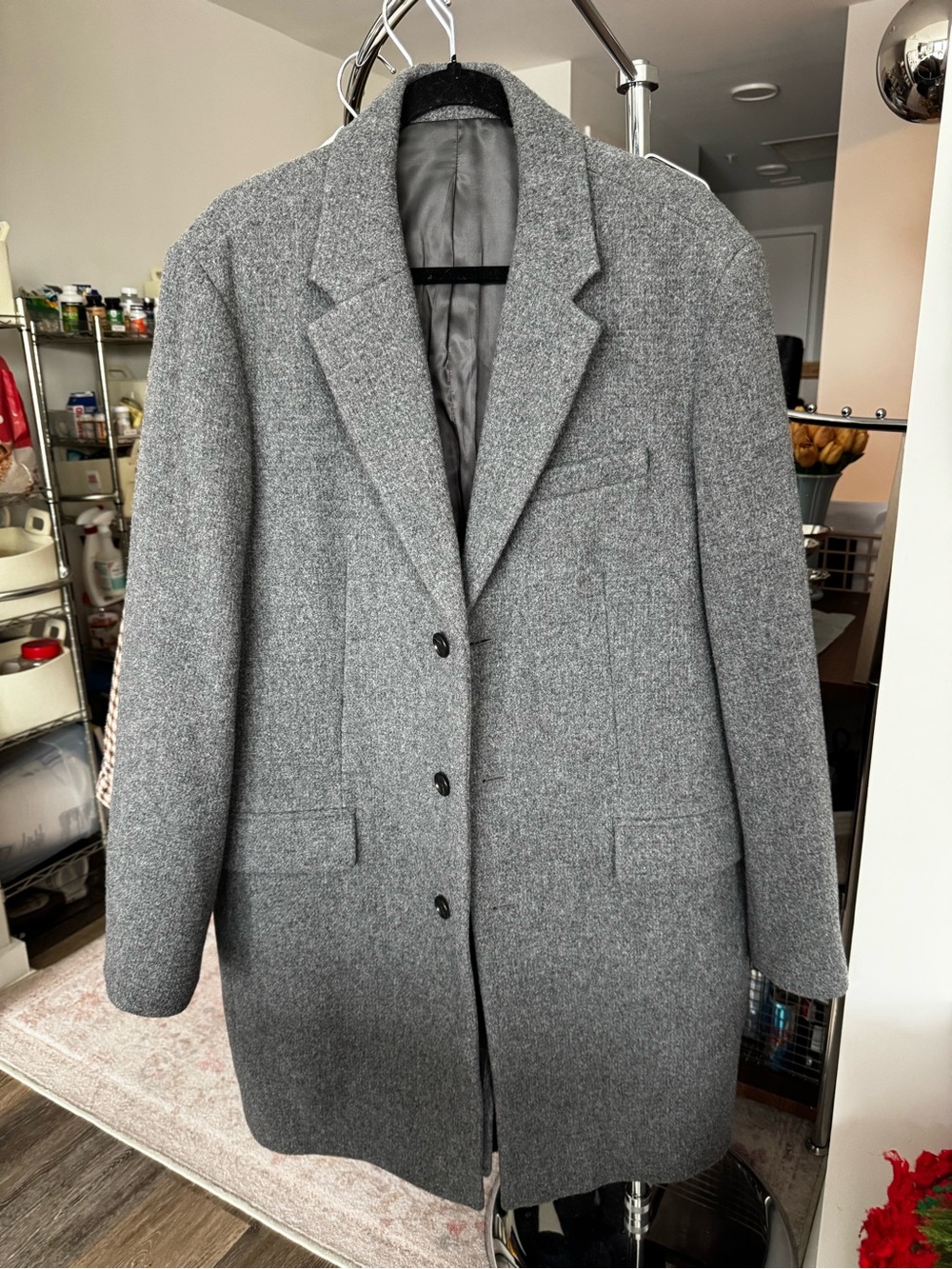 Club Monaco Grey Wool Overcoat